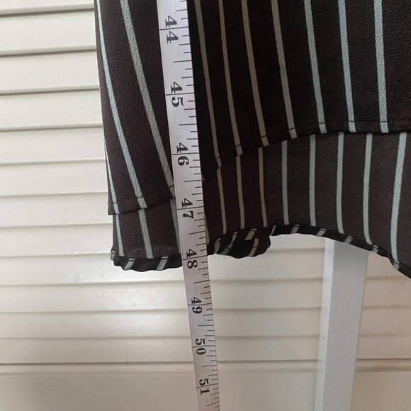 JUST Female x Anthropologie Rosie Striped Shirt Midi Dress, Brown, Size S - Picture 3 of 8